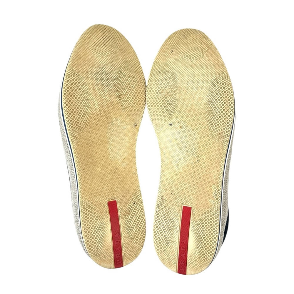 PRADA Sport Linea Rossa St. Tropez Navy Blue Suede Espadrille Slip On Shoes - Picture 7 of 9